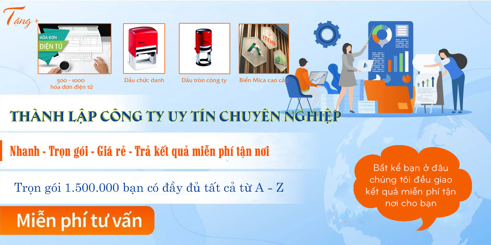 Dịch vụ thành lập công ty/doanh nghiệp uy tín số 1 trên toàn quốc