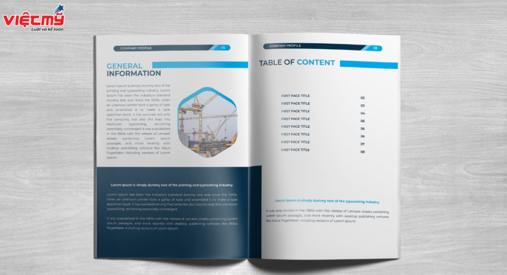 capacity profile form a newly established construction company