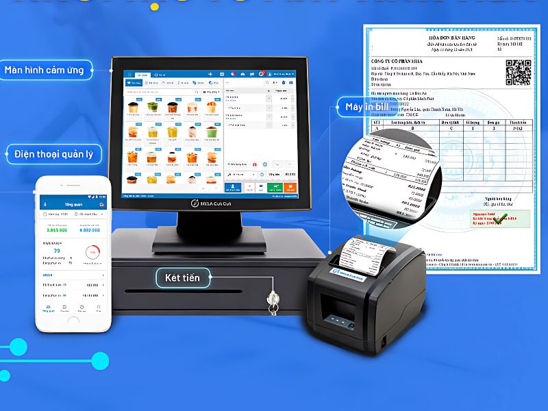 Giao diện phần mềm xuất hóa đơn điện tử từ máy tính tiền