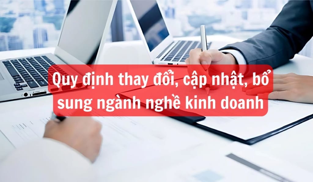 thay đổi, cập nhật, bổ sung ngành nghề kinh doanh